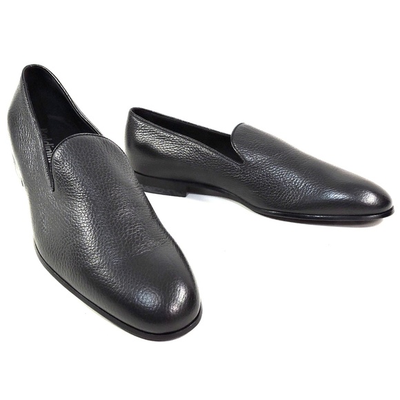 BALDININI 🇮🇹 MEN'S BLACK SOFT DEER LEATHER COMFORT LOAFERS - Picture 1 of 7